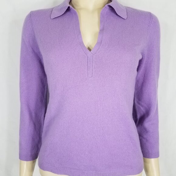 NWOT Definite View lavender purple 100% Cashmere pullover sweater ladies Medium - Picture 1 of 6